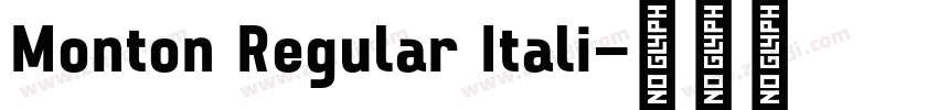 Monton Regular Itali字体转换